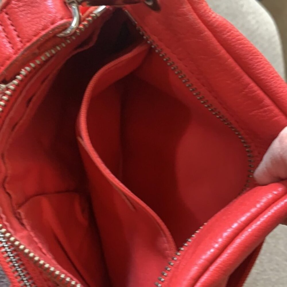 Vintage LEATHER | Cross Body | Travel | Bag | BRASS GROMMETS | Fossil | Poppy - Picture 3 of 5